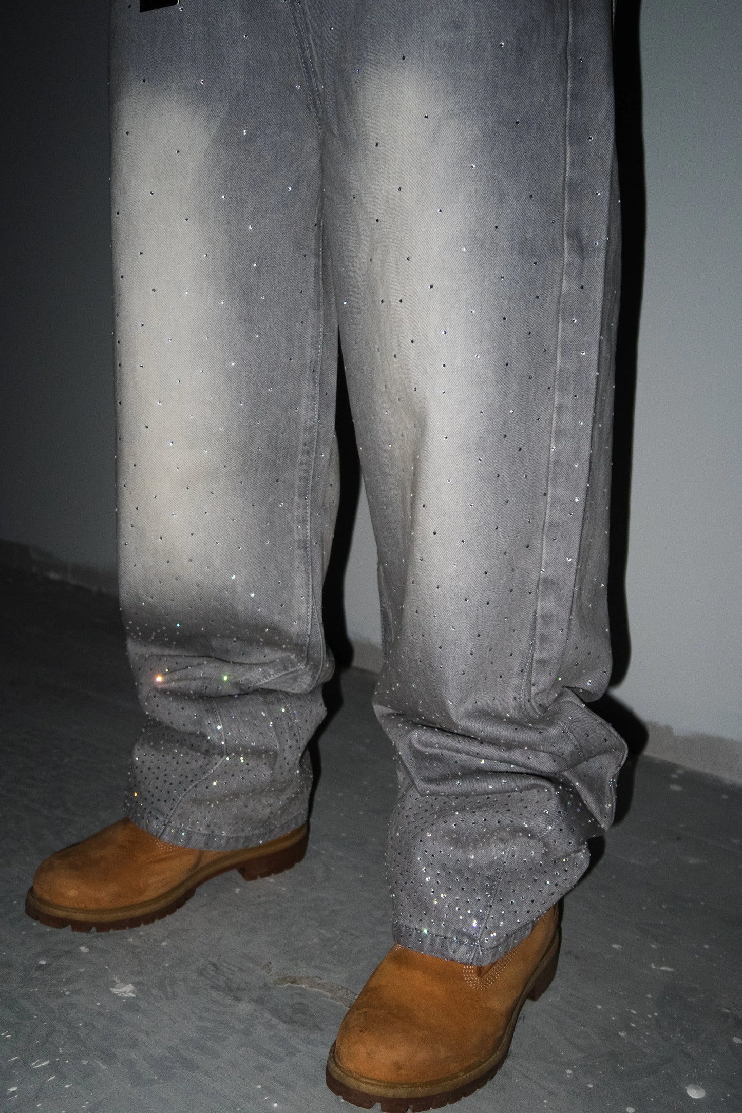 Rhinestone Denim (Grey) Khaotic