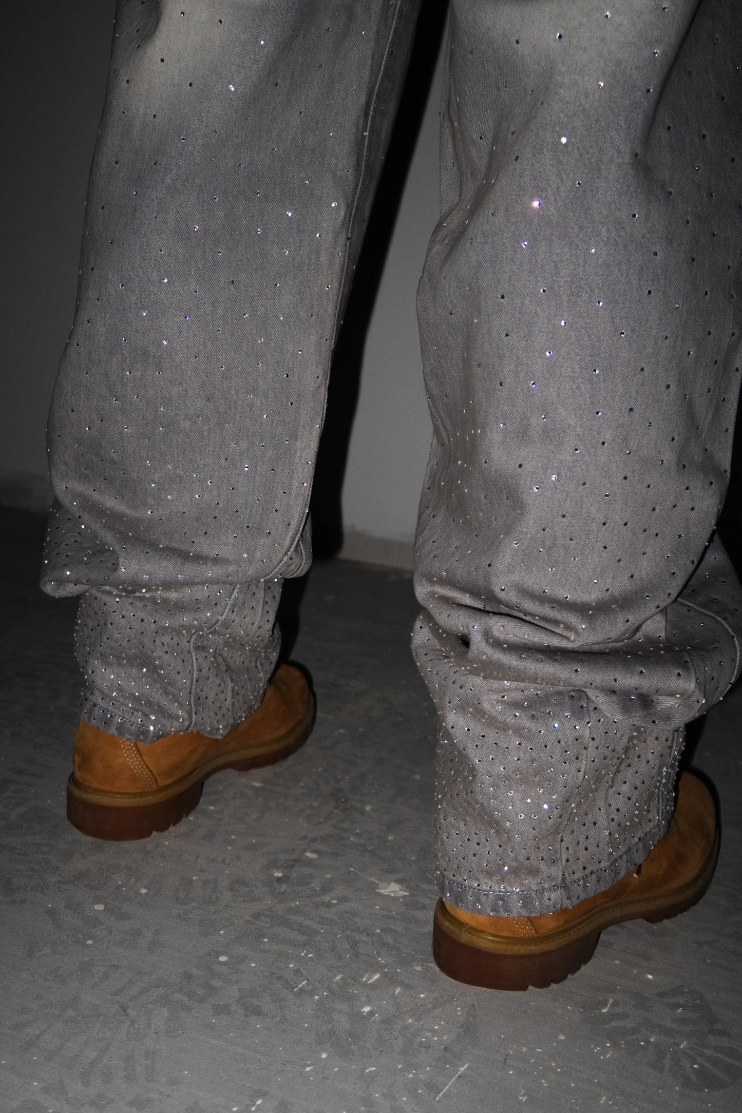 Rhinestone Denim (Grey) Khaotic