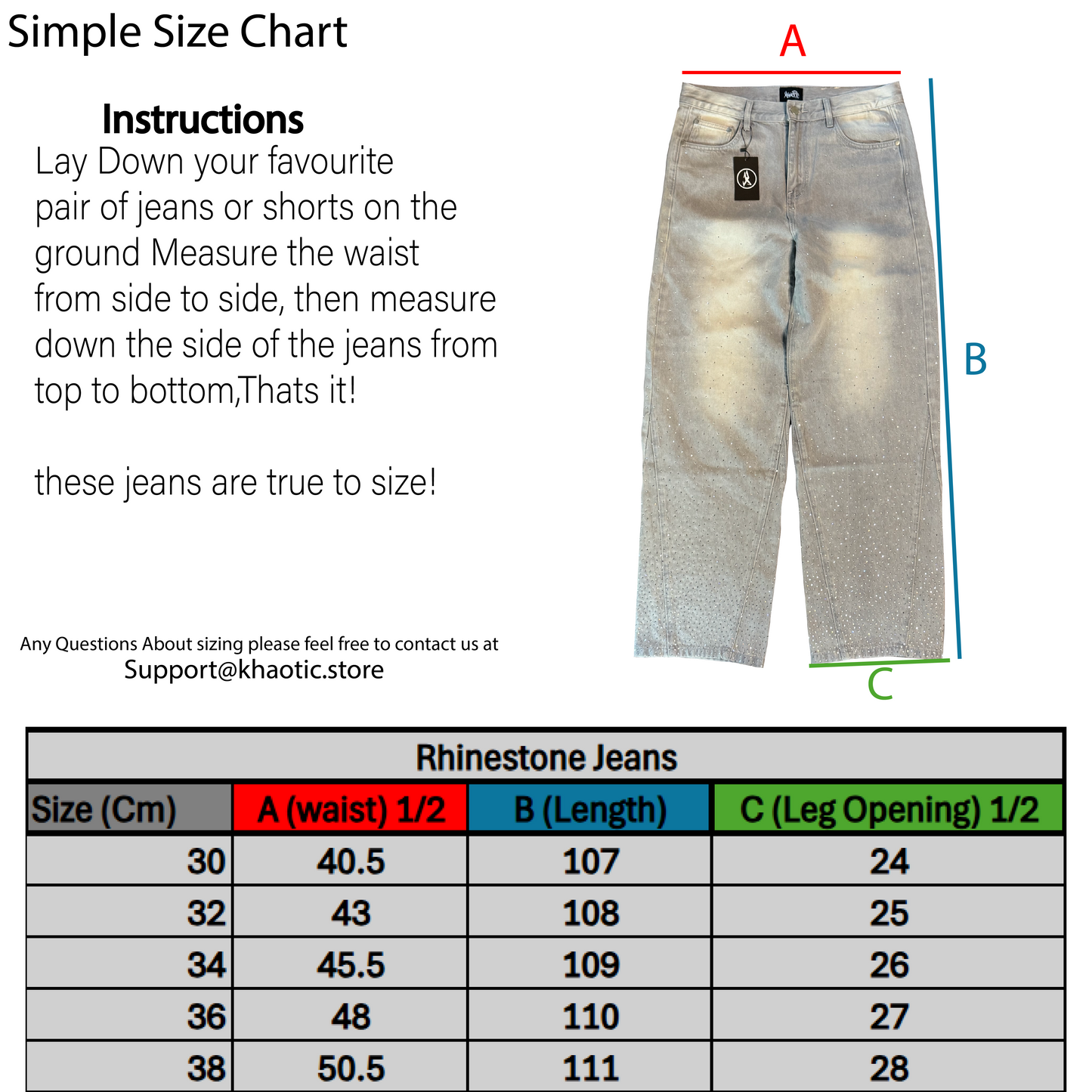 Rhinestone Denim (Grey)