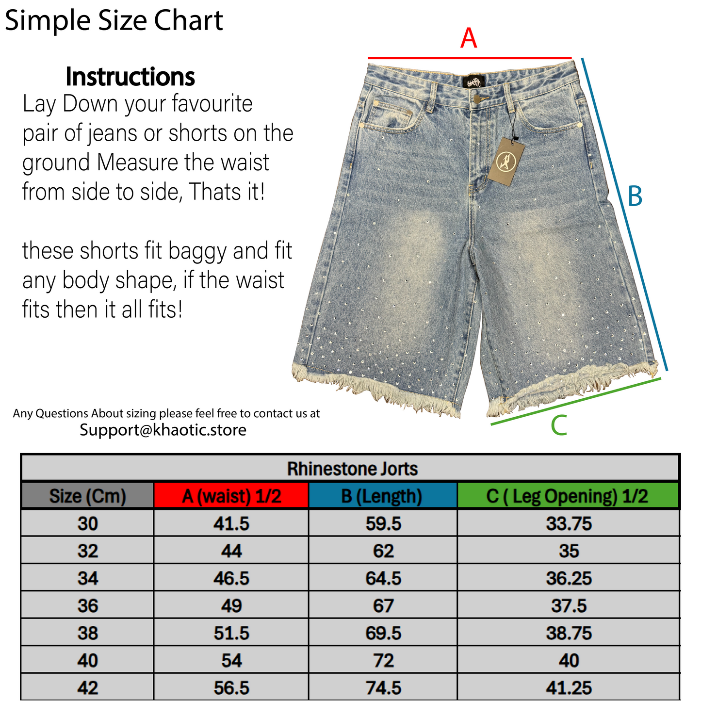 Rhinestone Jorts