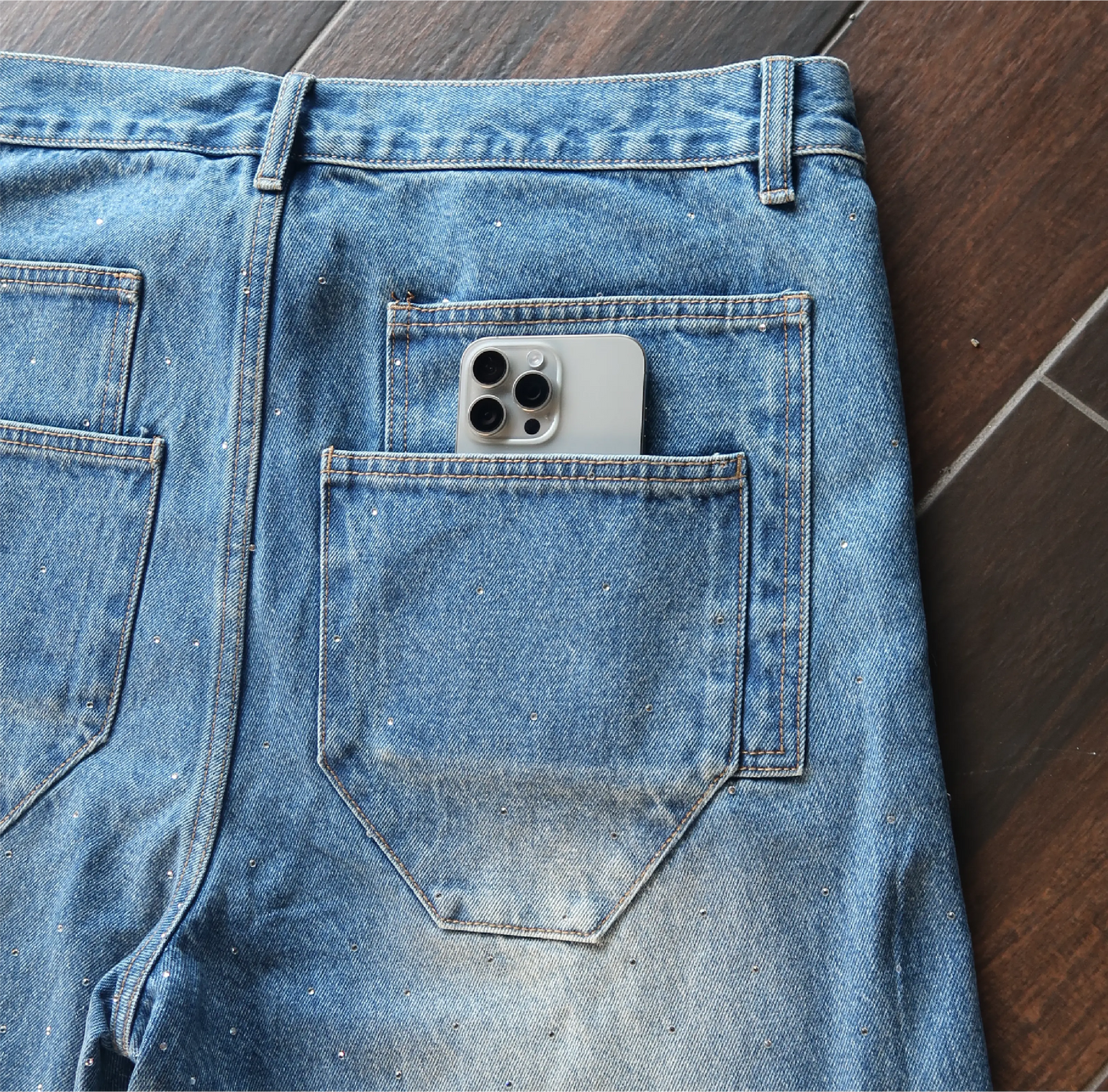 Rhinestone Denim (Blue) Khaotic
