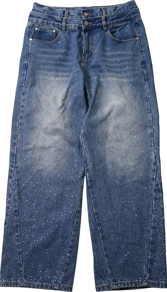 Rhinestone Denim (Blue)