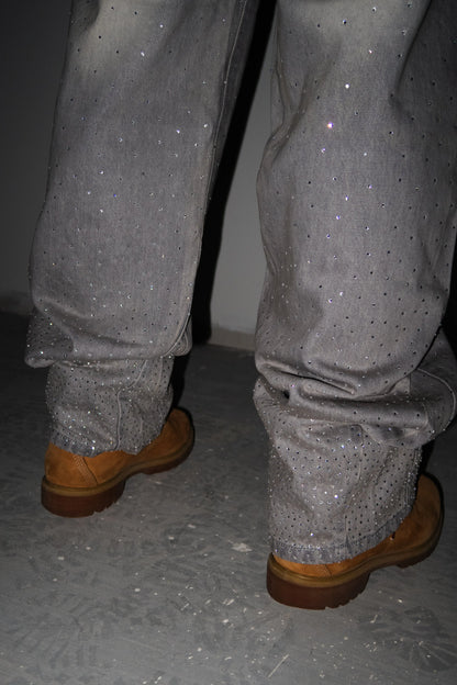 Rhinestone Denim (Grey) Khaotic