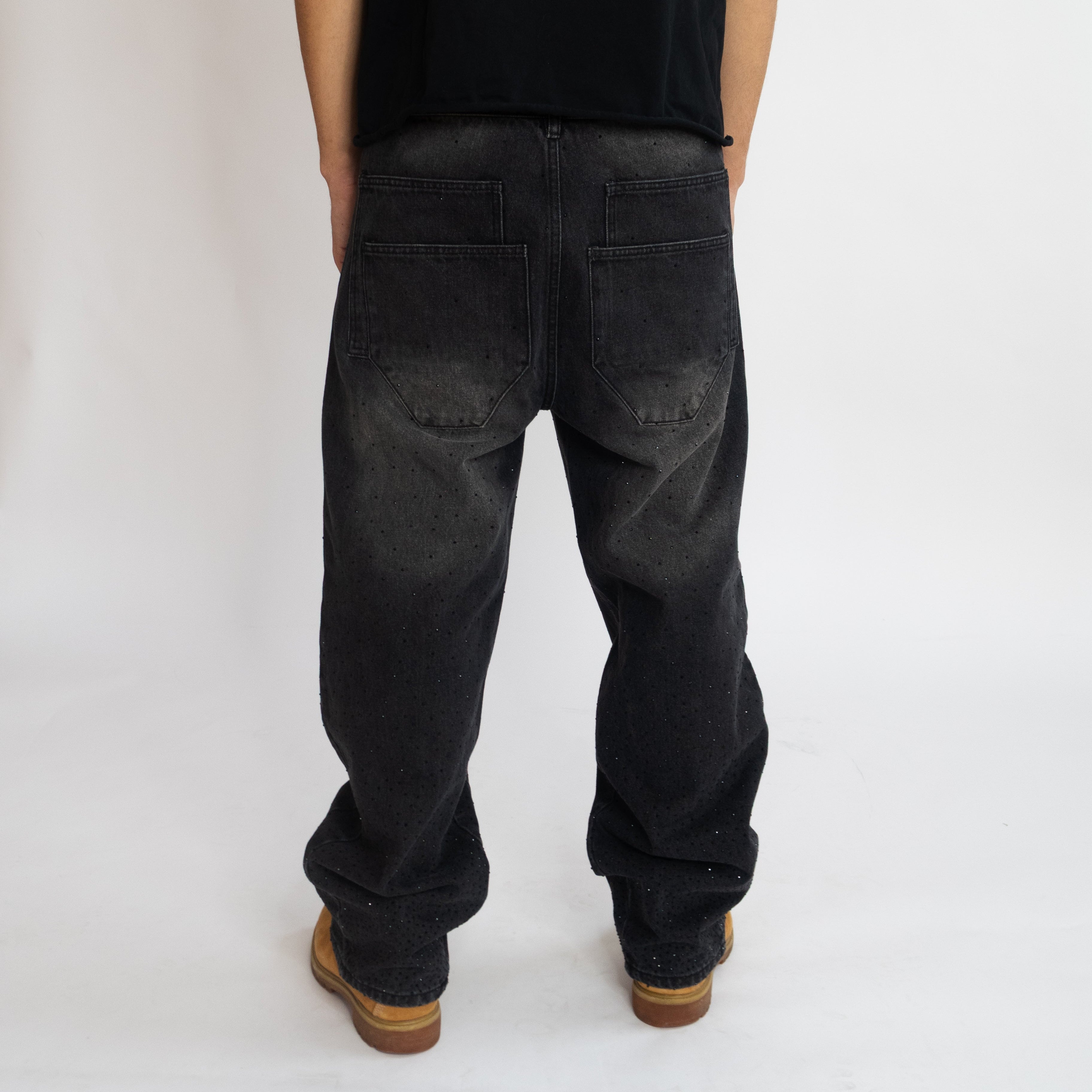 Rhinestone Denim (Black) 50% OFF