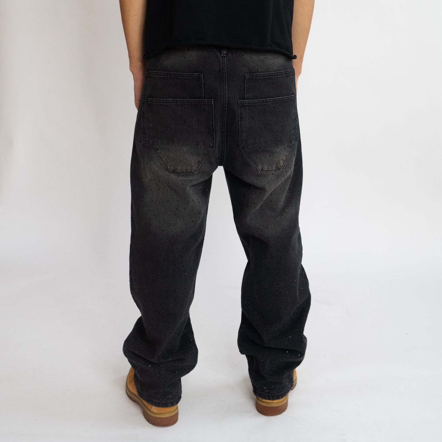Rhinestone Denim (Black)