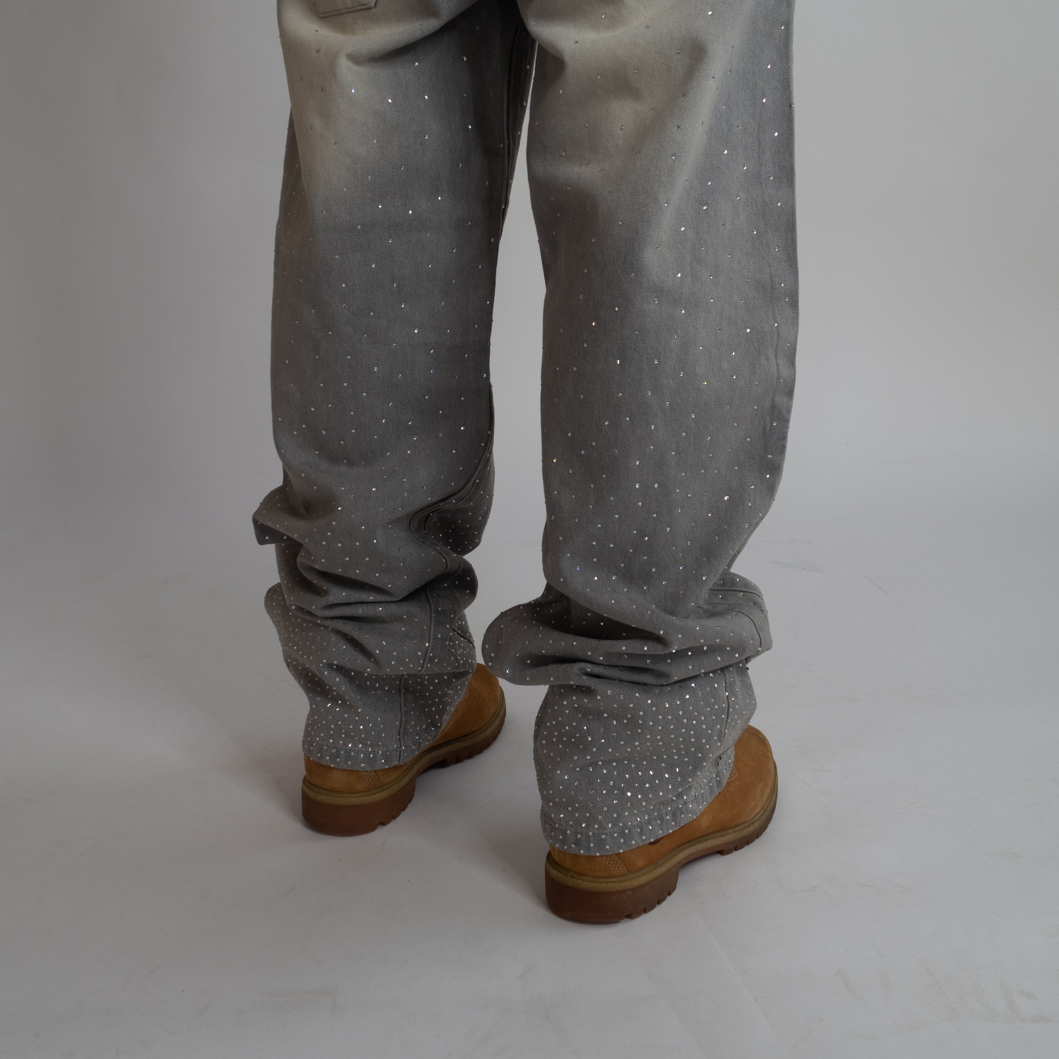 Rhinestone Denim (Grey) 50% OFF