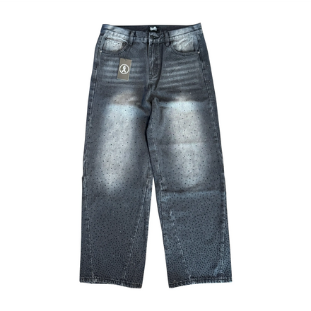 Rhinestone Denim (Black) Khaotic