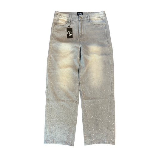 Rhinestone Denim (Grey) Khaotic