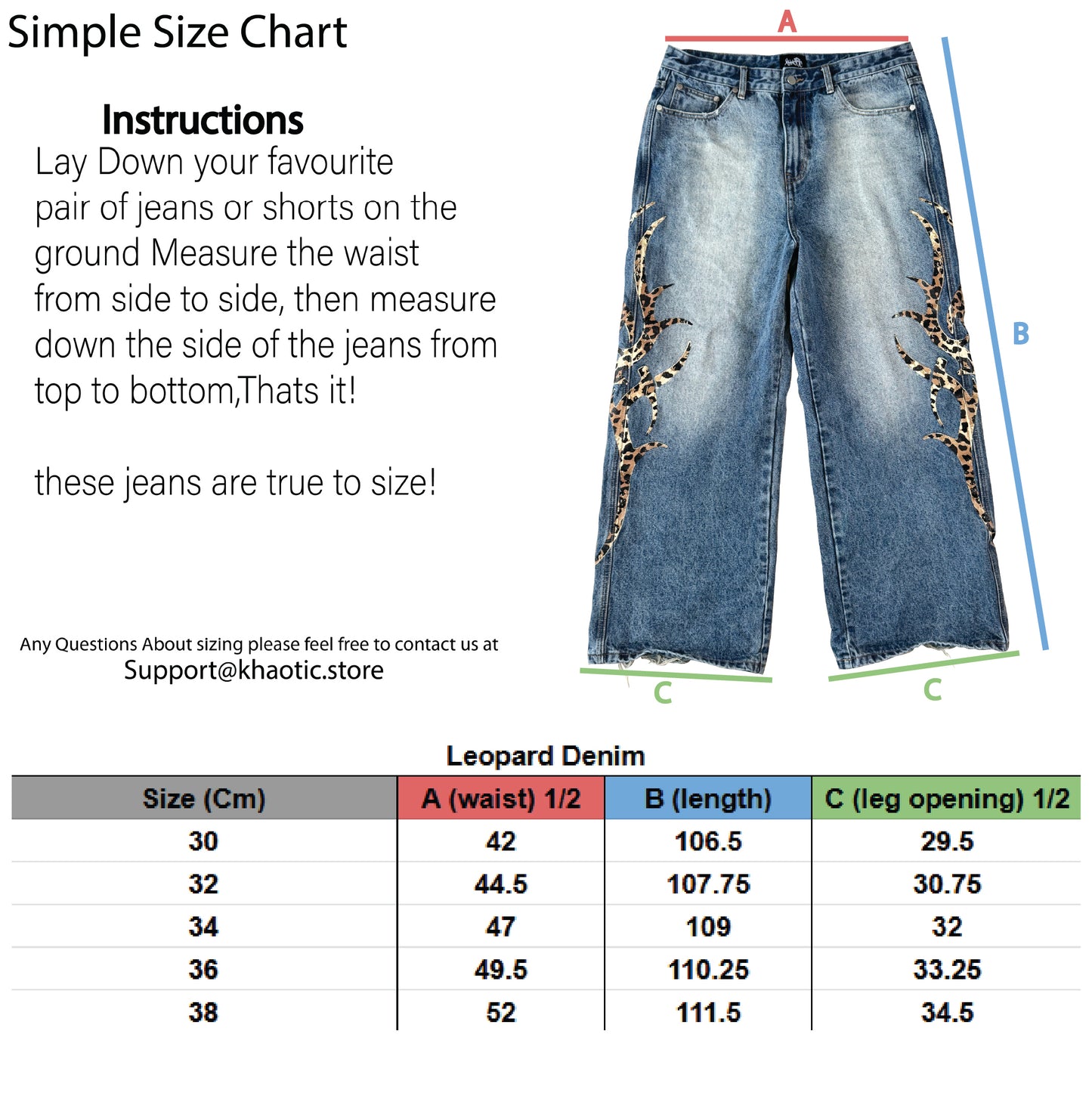 Baggy Leopard Denim