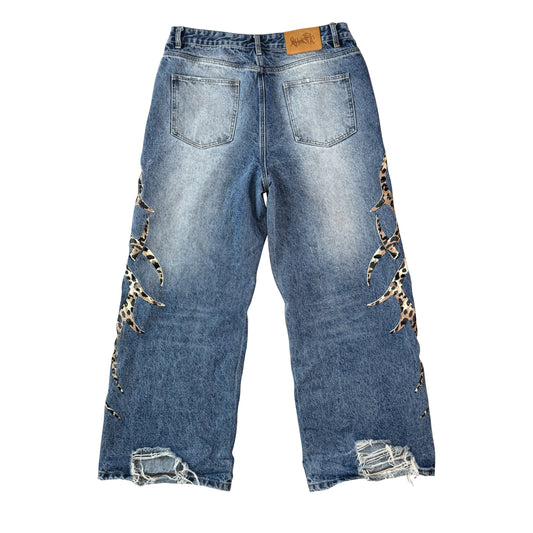 Baggy Leopard Denim